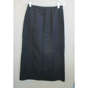 VTG 80's Morton Bernard Skirt Size 6 Long Black Wool Maxi Fully Lined Modest